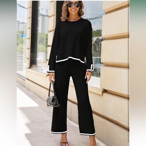 Elegant Black and White Women's Jumpsuit